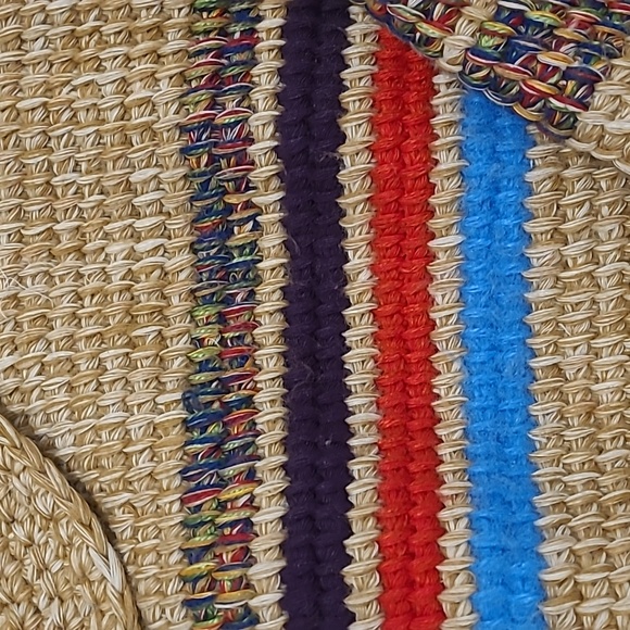 VINTAGE 70s SOUTHWESTERN CROCHET HANDMADE STRIPE BELTED CARDIGAN - Picture 3 of 8